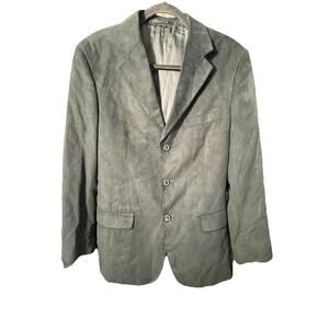 Men's Black Faux Suede Alfani 3-Button Blazer Sz Small READ